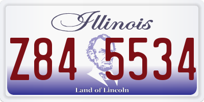 IL license plate Z845534