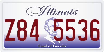 IL license plate Z845536