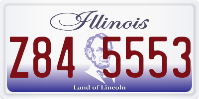 IL license plate Z845553