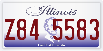 IL license plate Z845583