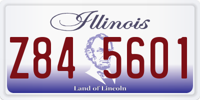 IL license plate Z845601