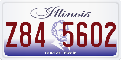 IL license plate Z845602