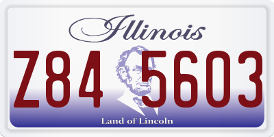 IL license plate Z845603