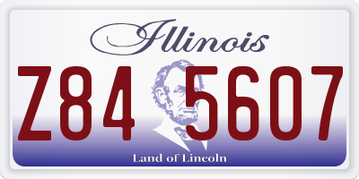 IL license plate Z845607