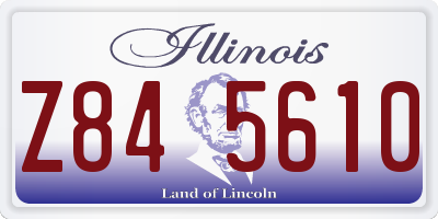 IL license plate Z845610