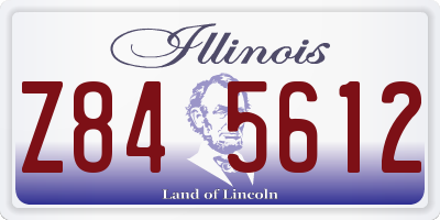 IL license plate Z845612
