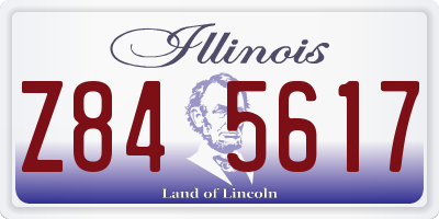IL license plate Z845617