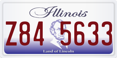 IL license plate Z845633