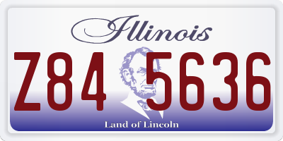 IL license plate Z845636