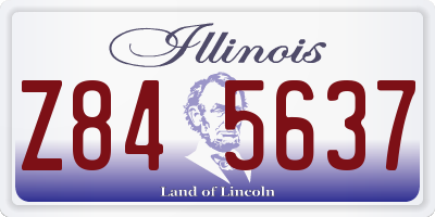 IL license plate Z845637