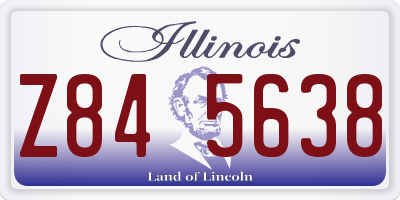 IL license plate Z845638