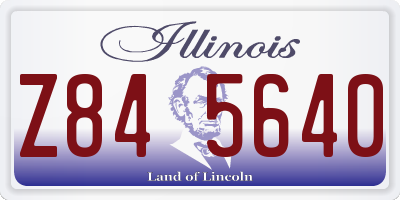IL license plate Z845640