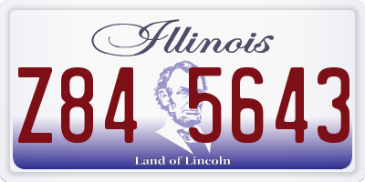 IL license plate Z845643