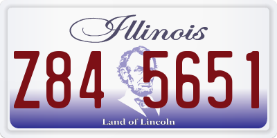 IL license plate Z845651