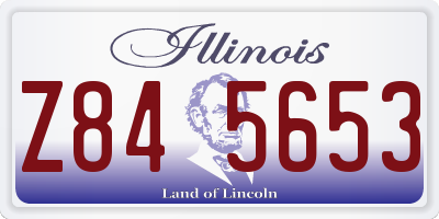 IL license plate Z845653