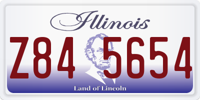 IL license plate Z845654