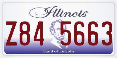 IL license plate Z845663
