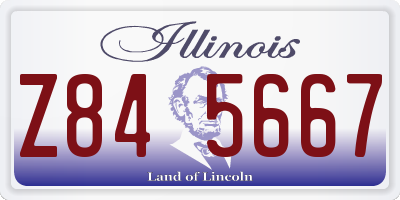 IL license plate Z845667