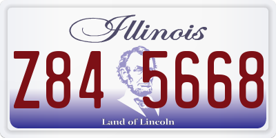 IL license plate Z845668