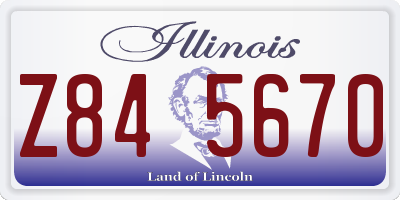 IL license plate Z845670