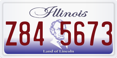 IL license plate Z845673