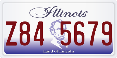IL license plate Z845679