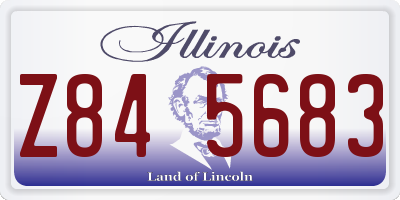 IL license plate Z845683