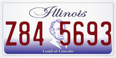 IL license plate Z845693