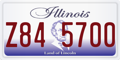 IL license plate Z845700