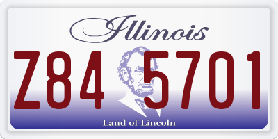 IL license plate Z845701