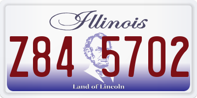 IL license plate Z845702