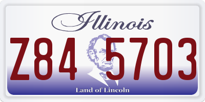 IL license plate Z845703