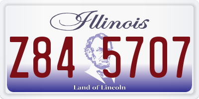 IL license plate Z845707