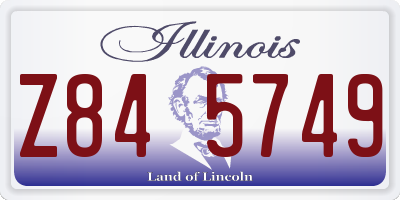 IL license plate Z845749