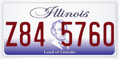 IL license plate Z845760