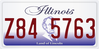 IL license plate Z845763