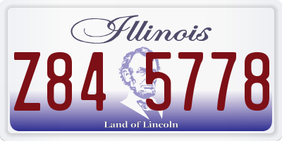 IL license plate Z845778