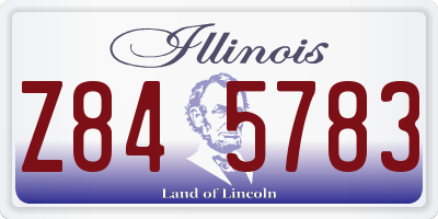 IL license plate Z845783