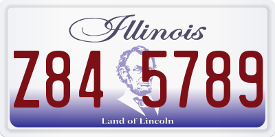 IL license plate Z845789