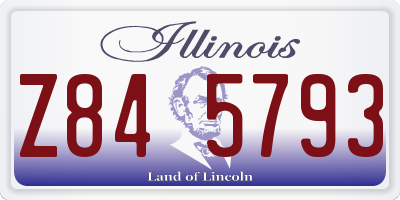 IL license plate Z845793