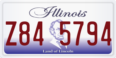 IL license plate Z845794