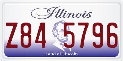 IL license plate Z845796