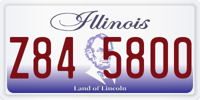 IL license plate Z845800