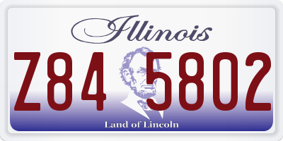 IL license plate Z845802