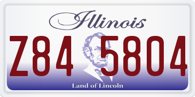 IL license plate Z845804