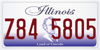 IL license plate Z845805