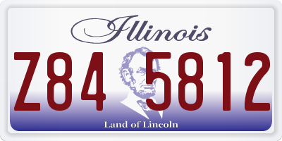 IL license plate Z845812