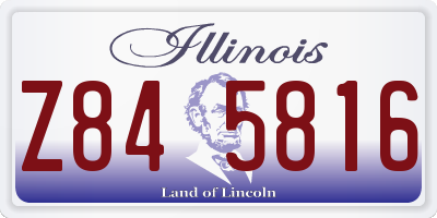 IL license plate Z845816