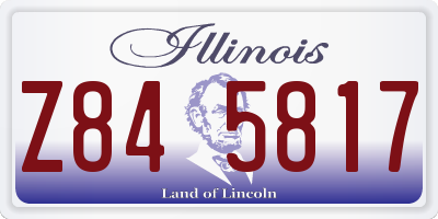 IL license plate Z845817