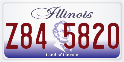 IL license plate Z845820
